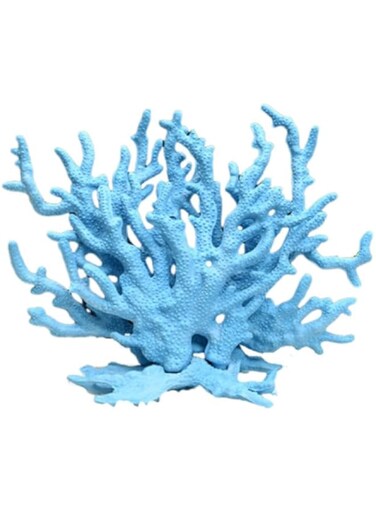 Artificial Coral Decoration, Fish Tank Landscaping Decoration Fake Coral Reef Decoration Marine Plant Decoration for Fish Tank Living Room Decoration (Blue)