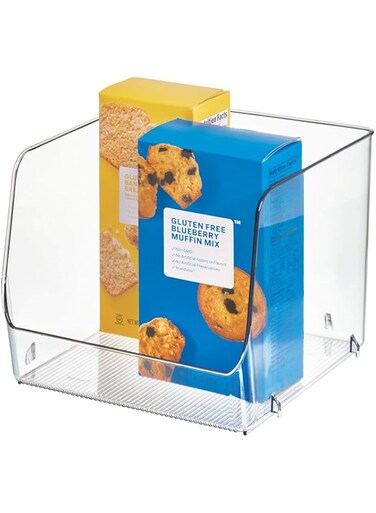 Interdesign Linus Stacking Organizer Bin Large White 65370