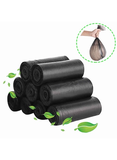 20-Piece Heavy Duty Garbage Bag Black 50x3.7x3.7cm