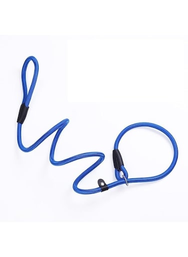 Mountain Climbing Thick Rope Dog Leash Large Dogs Leash with Carabiner Soft Padded Handle Mountain Dog Leash for Large Dogs Medium Dogs Small Dogs (Blue, 0.8 * 130cm)