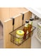 ARQAM Metal Multipurpose Cabinet Door Organizer, Under Shelf, Over Door Kitchen, Bathroom Cabinet Storage Basket Rack Holder Hanging Organizer- Black