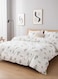 Home King Size 6 Piece set ( 1 Duvet cover - 220*240cm. 1 Fitted sheet - 200*200cm+30cm. 4 Pillow covers - 50*75cm.). Suitable for king size mattress. Bedding Set Without Filler, Soft Fabric Small Green Leaves Design.