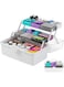 Medicine Storage Box,Fohome Large Capacity Medicine Box with Handles,3 Layer Medicine Organizer First Aid Box,Multifunctional Tackle Box Organizers