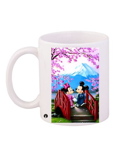 Printed Ceramic Coffee Mug Multicolour