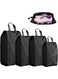 4Pcs Travel Shoe Bags&iuml;&frac14;&OElig;Nylon Shoe Bag with Zipper&iuml;&frac14;&OElig;Shoe Carrying Bag&iuml;&frac14;&OElig;Reusable&iuml;&frac14;&OElig;Waterproof&iuml;&frac14;&OElig;for Outdoor&iuml;&frac14;&OElig;Travel&iuml;&frac14;&OElig;Business Trips&iuml;&frac14;&OElig;Black