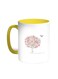 Birds On A Tree Printed Coffee Mug Yellow/White 11ounce