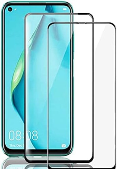 Muzz Screen Protector for vivo V20 SE Tempered Glass, [Bubble Free] [9H Hardness] [Full Coverage], Tempered Glass Film for vivo V20 SE (2 Pack) (3D Screen Protector-BLACK)