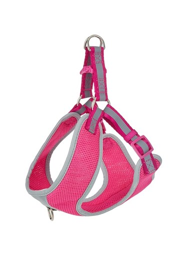 Fida Reflective TQ Adjustable Dog Harness, Lightweight Soft Mesh Medium Pink
