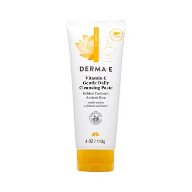 Derma E Vitamin C Gentle Daily Cleansing Paste 鈥?Vitamin C Face Mask or Cleanser with Turmeric - Facial Mask Brightens &amp; Clarifies, 4.0 Oz