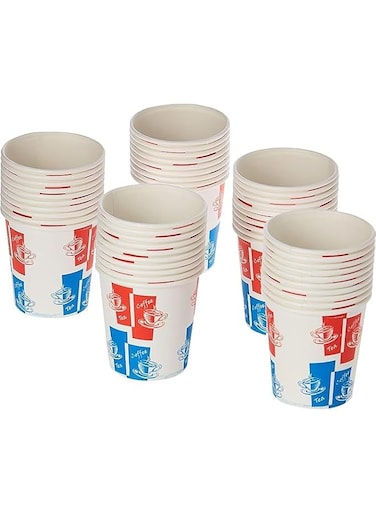 Bristolux Paper Cups With Handle Leak-Free Food Safe 7oz Cups, Paper Coffee Cups, Hot Cups, Disposable (50)