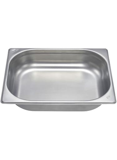 Raj Steel GN Pan, Silver, 325X265X65 MM, CS5712 - Gastronorm Pan , Catering Pan , Food Warmer Pan , Food Storage Container
