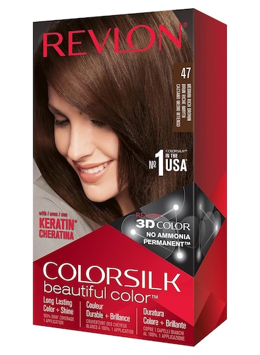 Colorsilk Permanent Hair Colour 47 Medium Rich Brown