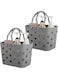 Lomeshow Portable Shower Caddy Tote Plastic Storage Basket with Handle Box Organizer Bin for Bathroom, College Dorm, Pantry, Kitchen, 2 Pack (grey)