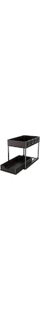 Under Sink Organizer, 2 Tier Bathroom Cabinet Organizer with Sliding Basket, Multi-Purpose Under Sink Organizers and Storage for Bathroom Kitchen