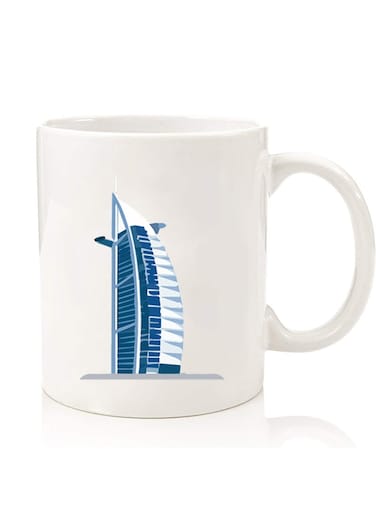 Premium Quality Two Sided Printed Coffee Mug Tea Cup For Home Office, Kids Men Women Burj Al arab