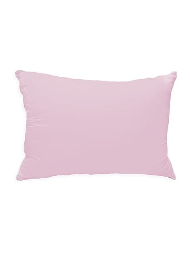 Soft And Smooth Bed Pillow With White Piping Microfiber Pink 50x70cm