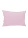 Soft And Smooth Bed Pillow With White Piping Microfiber Pink 50x70cm