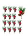 Oossuiezl 15pcs Branch Red Berry Pinecones Pine Needles