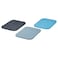 Chopping Board Set, Black-Blue/Grey-Blue/Light Blue, 22x16 cm &acirc;&euro;&ldquo; 3 Pack