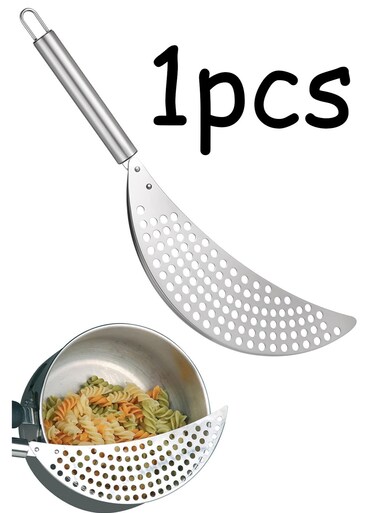 Steel Held Pot Strainer, Pasta Strainer with handle, Insert Pan Drainers for Spaghetti Fry Noodles Fruit Vegetable Kitchen Pots Pans(36&Atilde;&mdash;6.5cm/14.17&Atilde;&mdash;2.55inch)