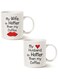MAUAG Couples Funny Coffee Mug Set Valentine's Day Gifts, My Wife/Husband Is Hotter Than My Coffee, His and Hers Anniversary Present Valentines Day Cup White, 11 Oz