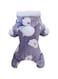 Dog Sweater Dog Clothes Fleece Dog Woolen Sweater Winter Warm Sweat Shirt 4 Legs Jumpsuit Pajamas with Snowball Cap Sweater for Small Dog Medium Dog Cat (Grey, L)