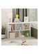 Reversible Cabinets Content of 5 Cube Open Shelf For Living room, Hallway, bedroom or bookshelf, Made of PVC lightweight (White) 50x24x80 cm (Small Size)