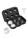 Spherical Ice Cube Tray, 6 Compartments with Lid