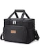 ALMEKAQUZ Large Lunch Bag Insulated Lunch Box Soft Cooler Cooling Tote for Adult Men Women, Black (15L)