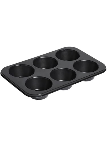 BLACKSTONE Cups Mini Muffin Bun Cupcake Baking cake pan, cake making pan, non stick bakeware (6 Cups)