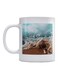 Sea Printed Mug White/Brown/Blue