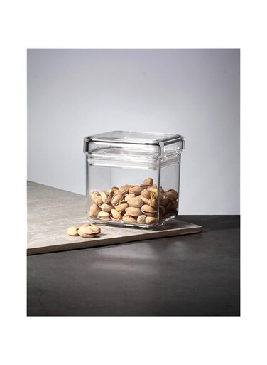 Orchid Gold Acrylic Square Canister, Acrylic Jars With Airtight Lids, Canister Jar Set for Kitchen, Food Storage Containers for Pantry and Countertop, Seasoning Organizer Bottle Jars (DTCSQ311S-C)