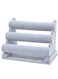 Beauenty 3 Tier Detachable Velvet Bracelet Stand, Bangle Watch Display Holder, Watch Holder Jewellery Rack, Earring Necklace Organizer (Grey)