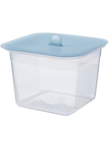 Food container with lid, square plastic/silicone1.4 l