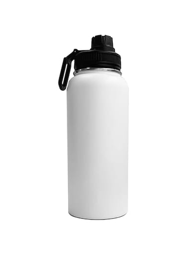 Stainless Steel Water Bottle - Vaccum Insulated Water Bottle 32 Oz, Vaccum Insulated Water Bottle - Wide Mouth BPA-Free Sport Water Bottle for Gym White.