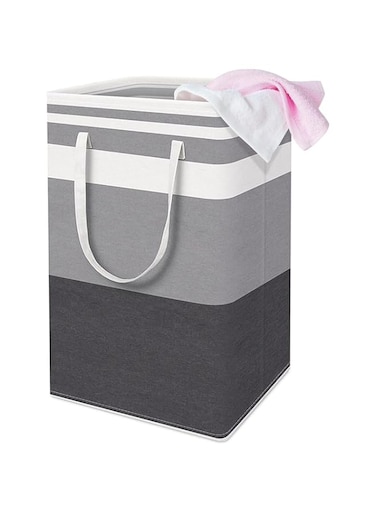 Quench 1-Pack Large Laundry Basket,Waterproof, Freestanding Laundry Hamper, Collapsible Tall Clothes Hamper With Extended Handles For Clothes Toys In The Dorm And Family-(Gradient Grey, 75L)