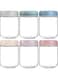 Beauenty 6-Pack 16 oz Overnight Oats Jars with Airtight Lids,Glass Food Storage Containers,Airtight Glass Tupperware Sets with Lids,Mason Jars for Snacks,Yogurt,Spices,and More