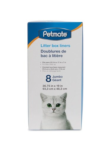 Petmate Jumbo Litter Pan Liners, 8 Pack