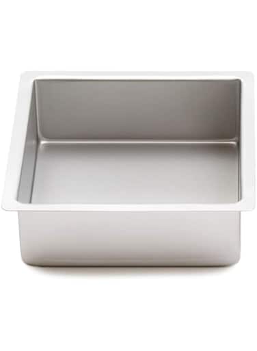 Decora Square Professional Anodized Aluminium Pan, Silver, 25X25XH7,5CM