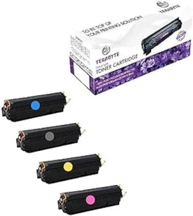 Compatible Toner Cartridge Replacement for 130A CF350A CF351A CF352A CF353A (1 Black, 1 Cyan, 1 Magenta, 1 Yellow, 4 Pack)
