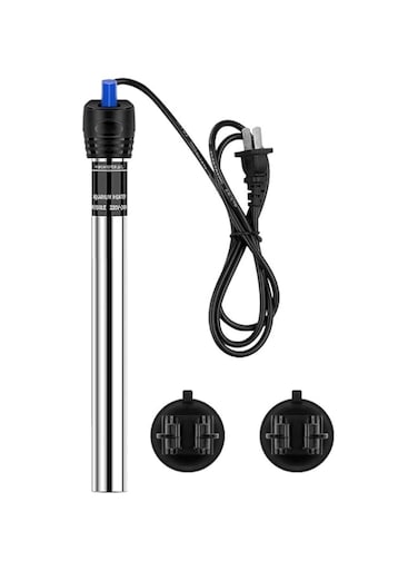 Rubik 25W Aquarium Heater with &amp; 2 Suction Cups, Stainless Steel High Precision Adjustable Temperature Control Heating Rod for Fish Tank