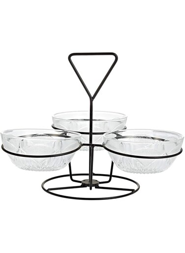 Harmony Serving Bowl Set - 3 Pieces,Black
