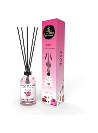 Gulf Orchid New Reed Diffuser - Reed Diffuser Home Fragrance - Perfect for Home &amp; Office - 110 ml (Rose)