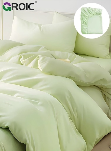 4-Piece Disposable Sheet Set, Travel-Safe Disposable Cover Sheets for Travel, Disposable Bed Sheet, Disposable Duvet Cover, Disposable Pillowcases, Perfect for Hotels, Bedding Set for 1.8m Beds