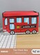 Toy Chest Storage Box,Waterproof Toy Storage Organizer for Home Kids, Collapsible Storage Cubes Organizer, Kids Toy Bin with Lids, School Bus Pattern Toy Storage Organizer for Boys, Girls, Playroom, Closet, Living Room