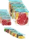 30 Piece Reusable Food Storage Bags or Plastic bags with Cleanable Ziplock Bags for Kitchen Freezer - Includes 10 Small, 10 Medium, and 10 Large Zipper Bag