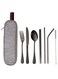 Set &acirc;&euro;&ldquo; Black Stainless Steel Cutlery, Travel Cutlery with Bag (8 PCS)