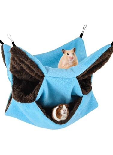 Ferret Rat Hammock, 1 Pcs 3 Tier Ferret Cage Accessories Ferret Guinea Pig Hanging Bed Bunkbed HammockCute Tunnel Supplies for Small Animals GuineaPig Ferret Kitten Squirrel Chinchilla Rat Parrot