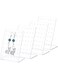 PH PandaHall 4 Packs Earring Holder 42 Holes Ear Studs Storage Display Stand Organizer Earrings Jewelry Show Rack Stand L-Shape Earring Display Showcase for Selling Retail Personal 6x9x4 cm