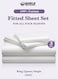 3-Piece 100% Cotton Fitted Bedsheet Set (180 Thread Count) &acirc;&euro;&ldquo; White   Deep Pocket &amp; 2 Pillow Covers   King, Queen &amp; Single Sizes
